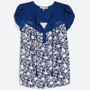 Brand New Daniel Rainn (Stitch Fix) Jarra Flutter Sleeve Tassel Knit Top Sz Med